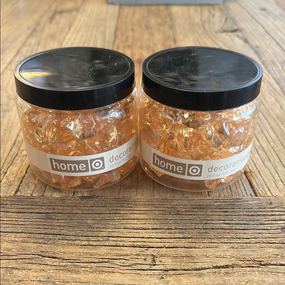 Orange Decorative Gems 2 - 20.5 Oz jars Peach color